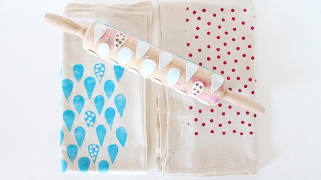 Girls’ Night Out: Custom Stamped Tea Towels