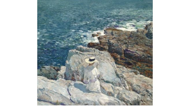 Childe Hassam Inspired Oil Landscape Painting