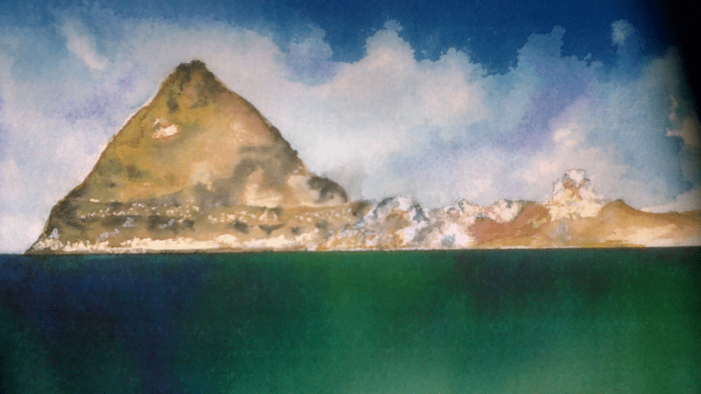 Pyramid Lake in Watercolor