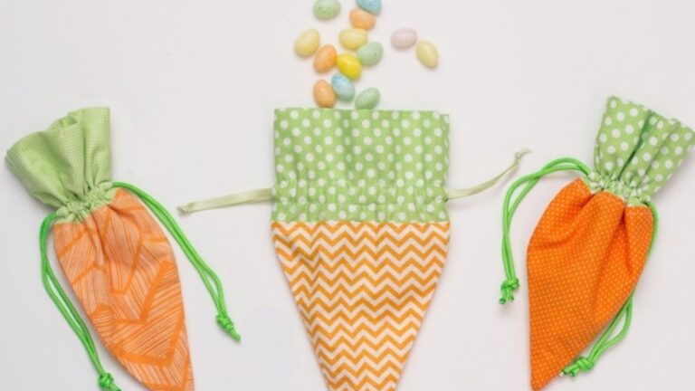 Sewing Basics: Draw-String Carrot Easter Bags