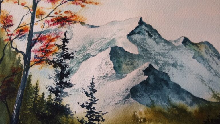 Mountains in Watercolor